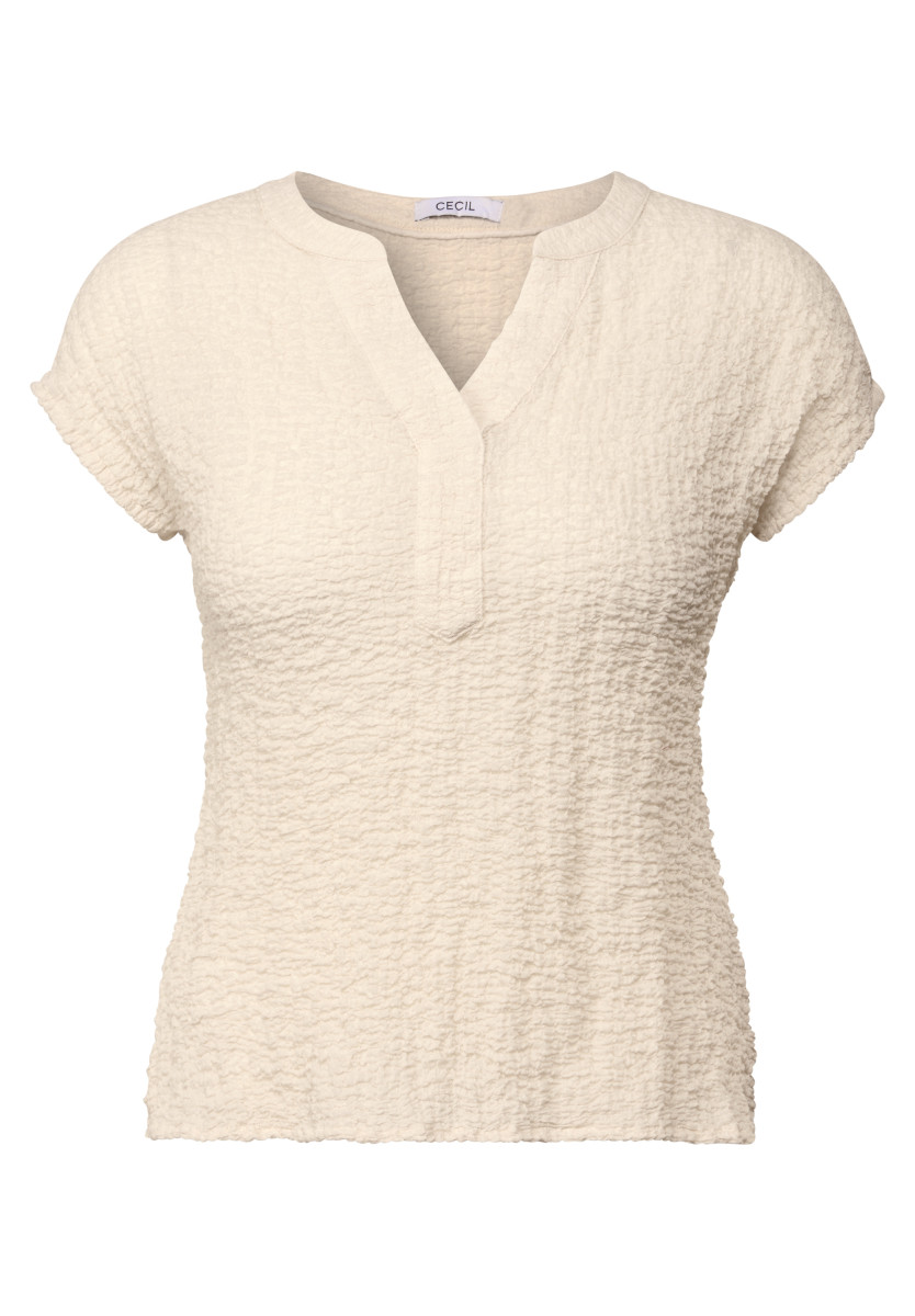 Strukturbluse beige