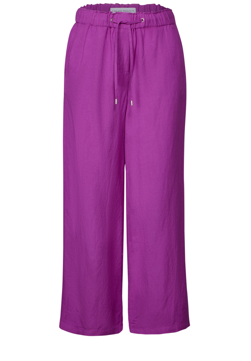 Wide Leg Hose aus Leinenmix