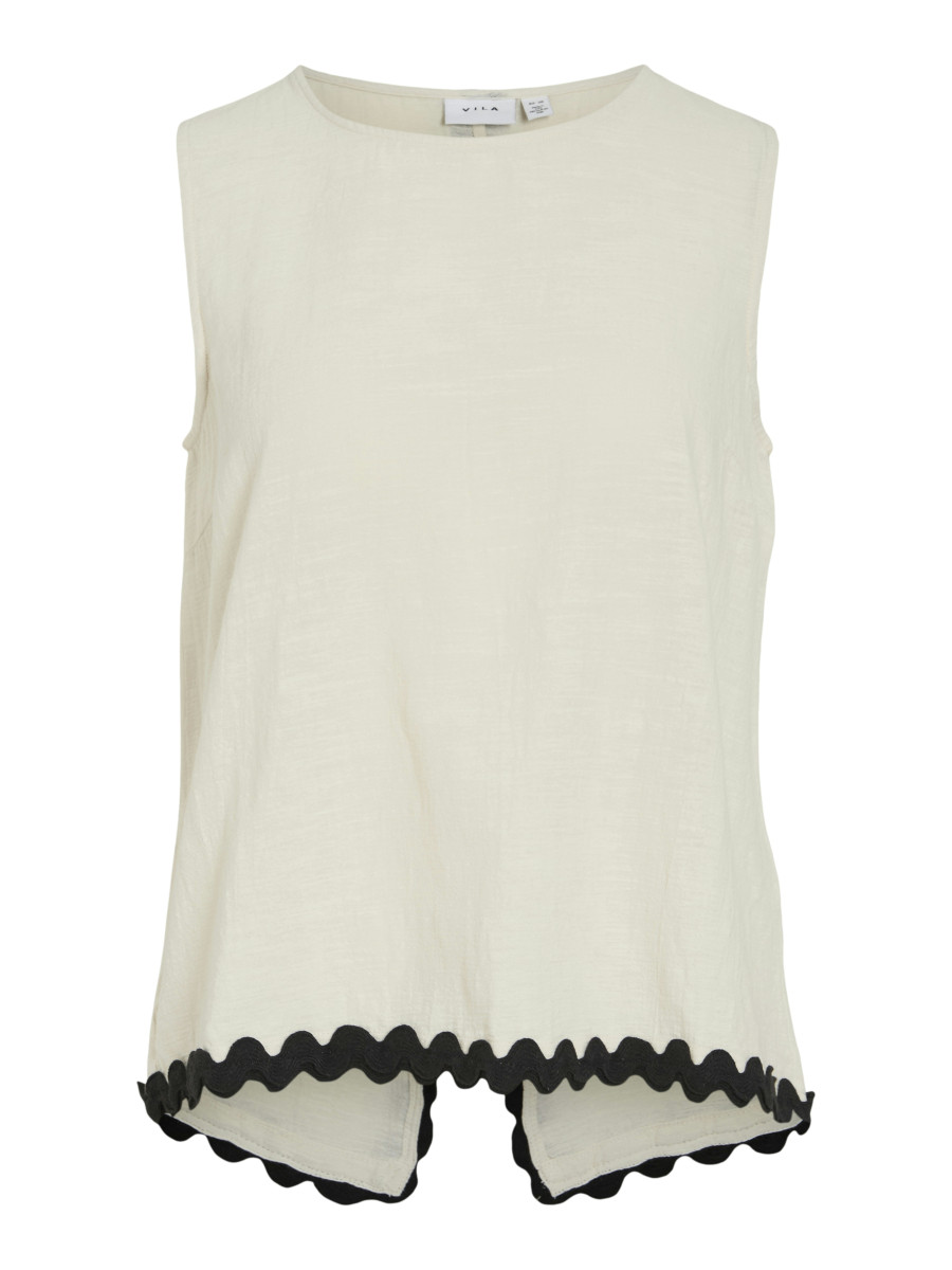 Top mit Details weiß