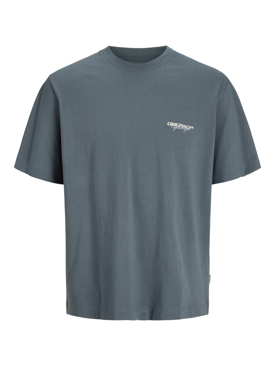 T-Shirt mit Backprint grau
