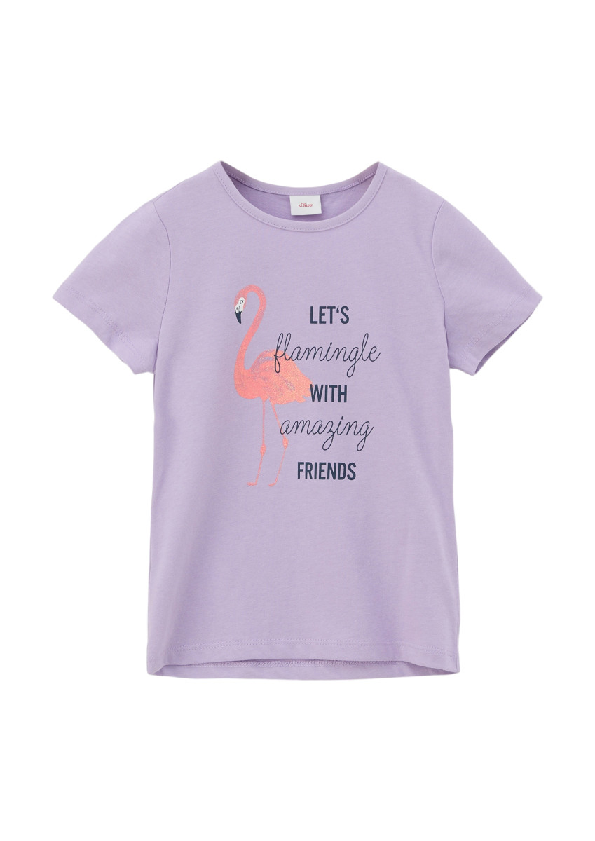 T-Shirt mit Frontprint lila