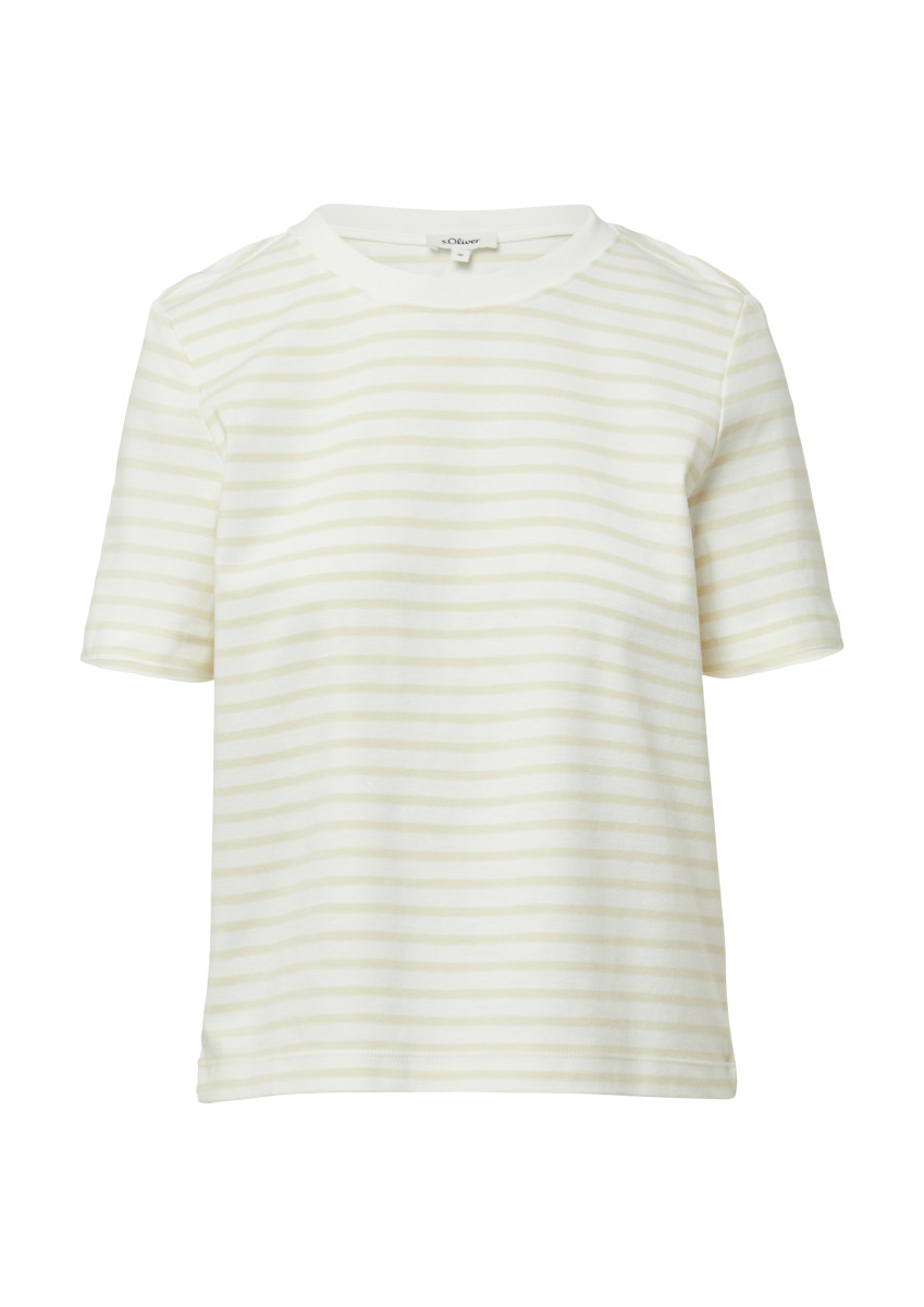 Verkürztes T-Shirt beige
