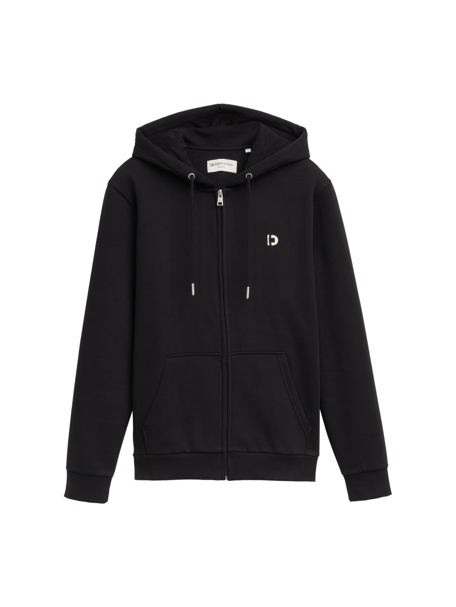 Sweatjacke mit Logo Print schwarz