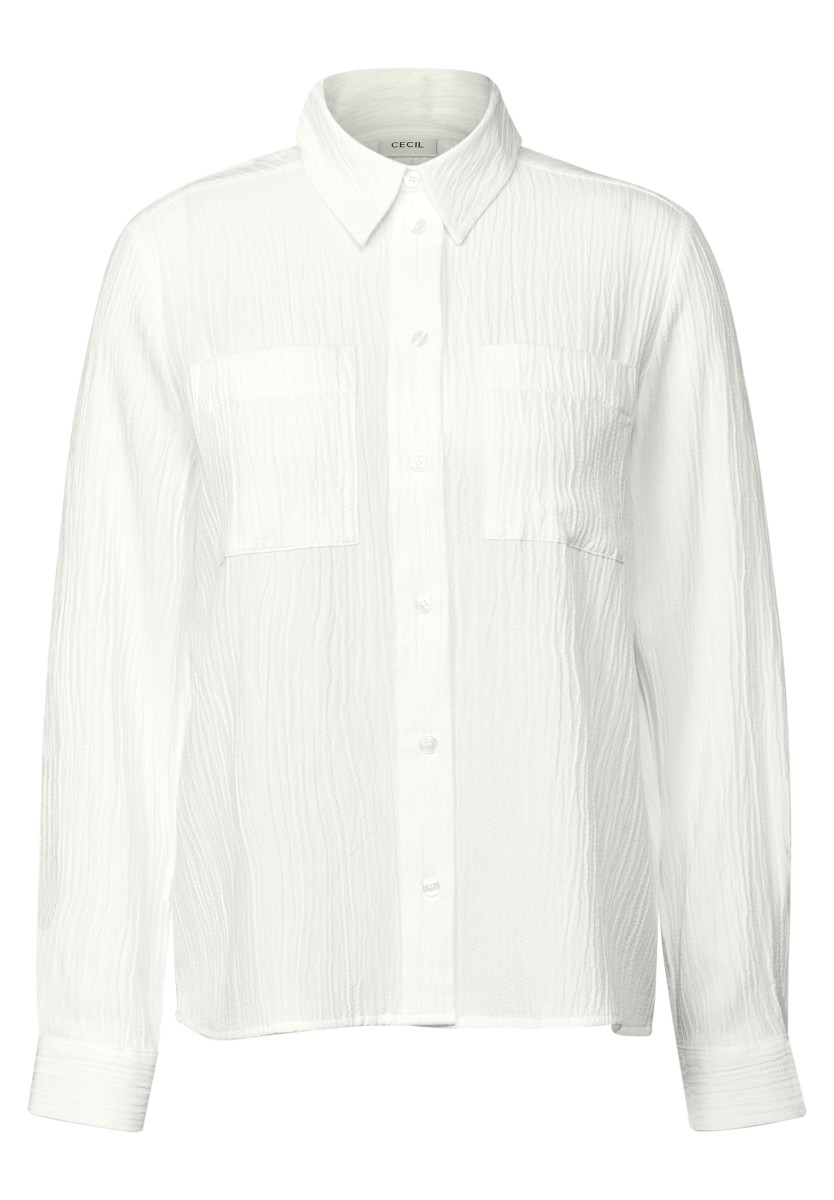 Strukturbluse weiß