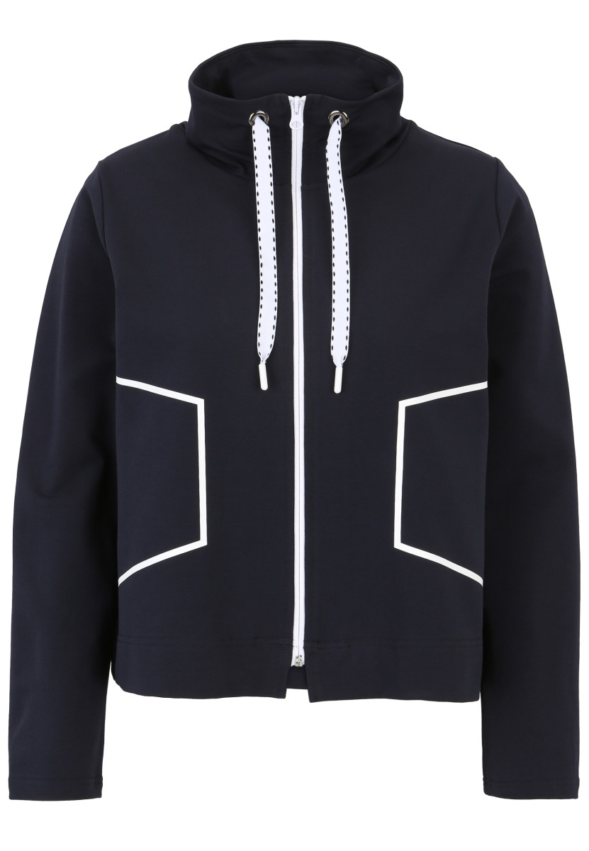 Jacke aus Sweatware blau
