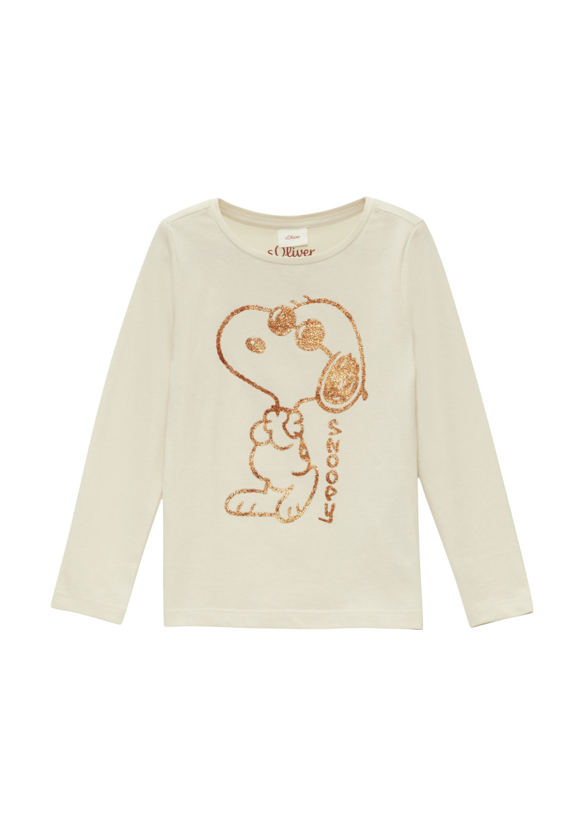 Longsleeve mit Snoopy®-Print creme