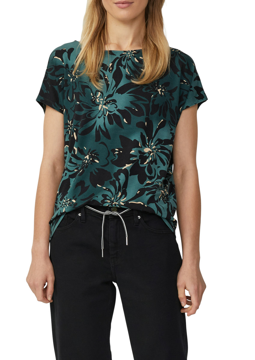 Fließendes Jersey-Shirt Grün
