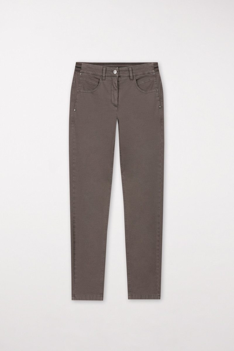 High-Stretch-Jeans braun