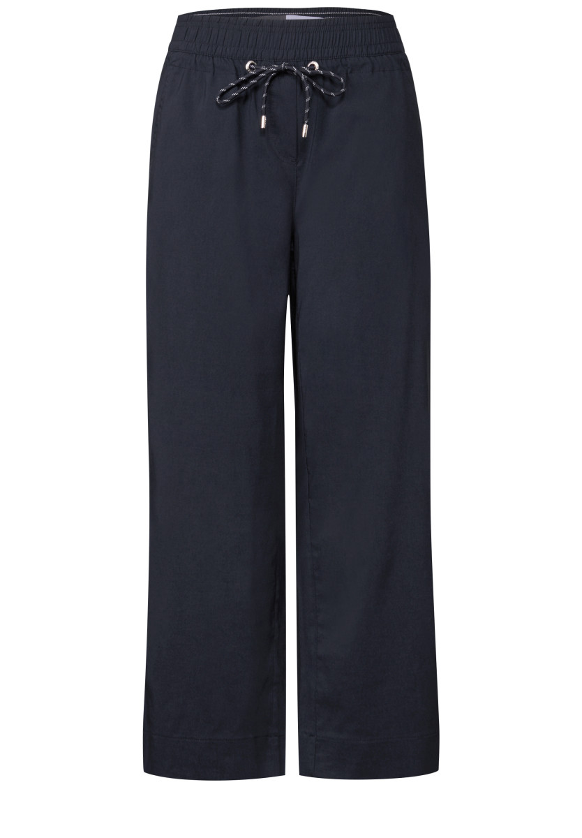 7/8 Wide Leg Hose blau