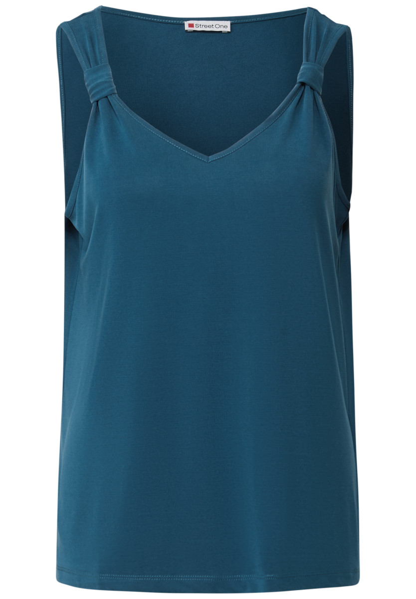 Silk-Look Top blau