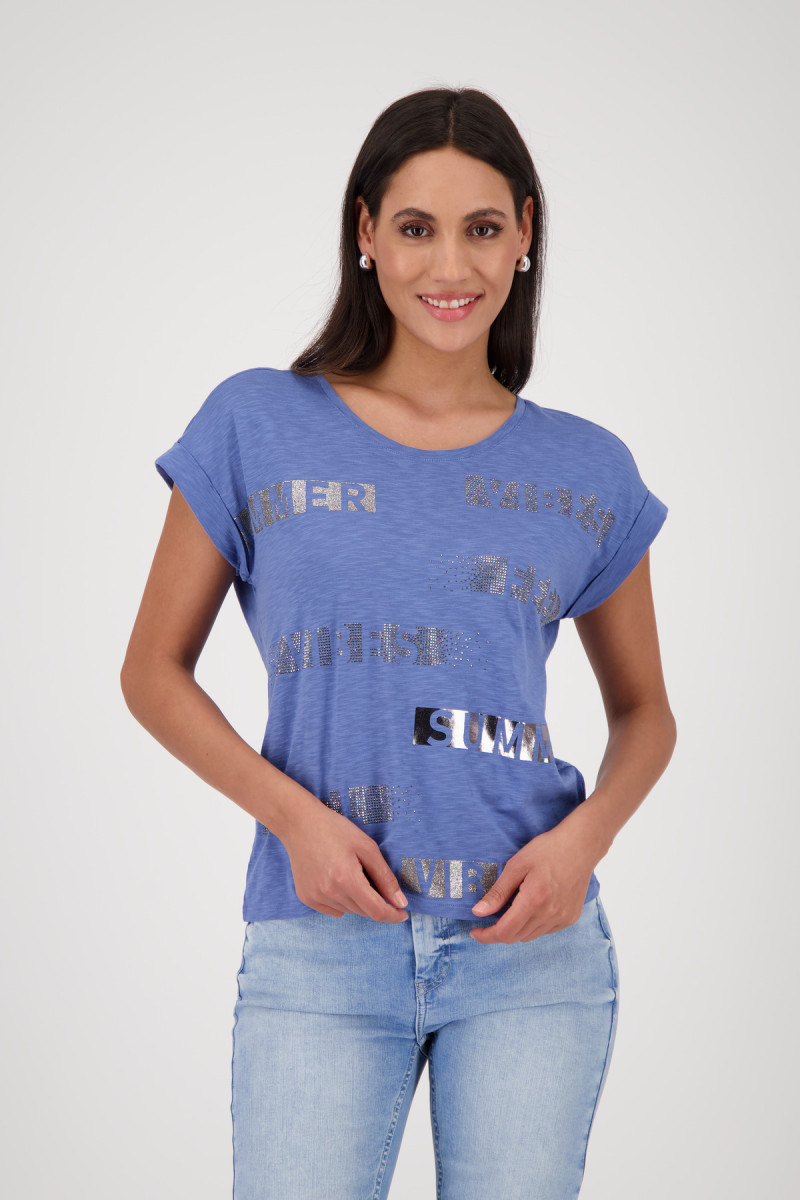 T-Shirt mit Schmuckschrift