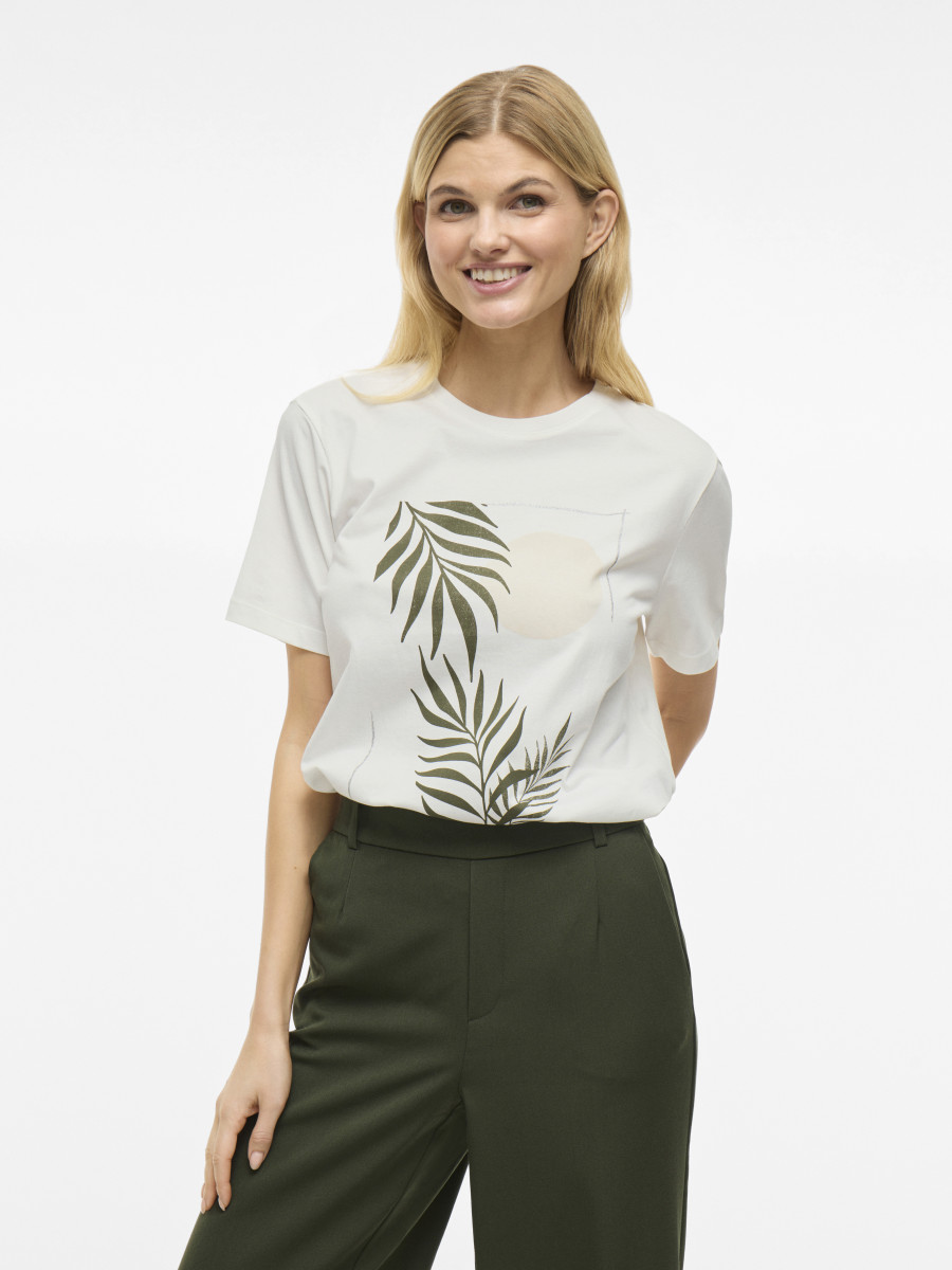 Basic T-Shirt mit Frontprint