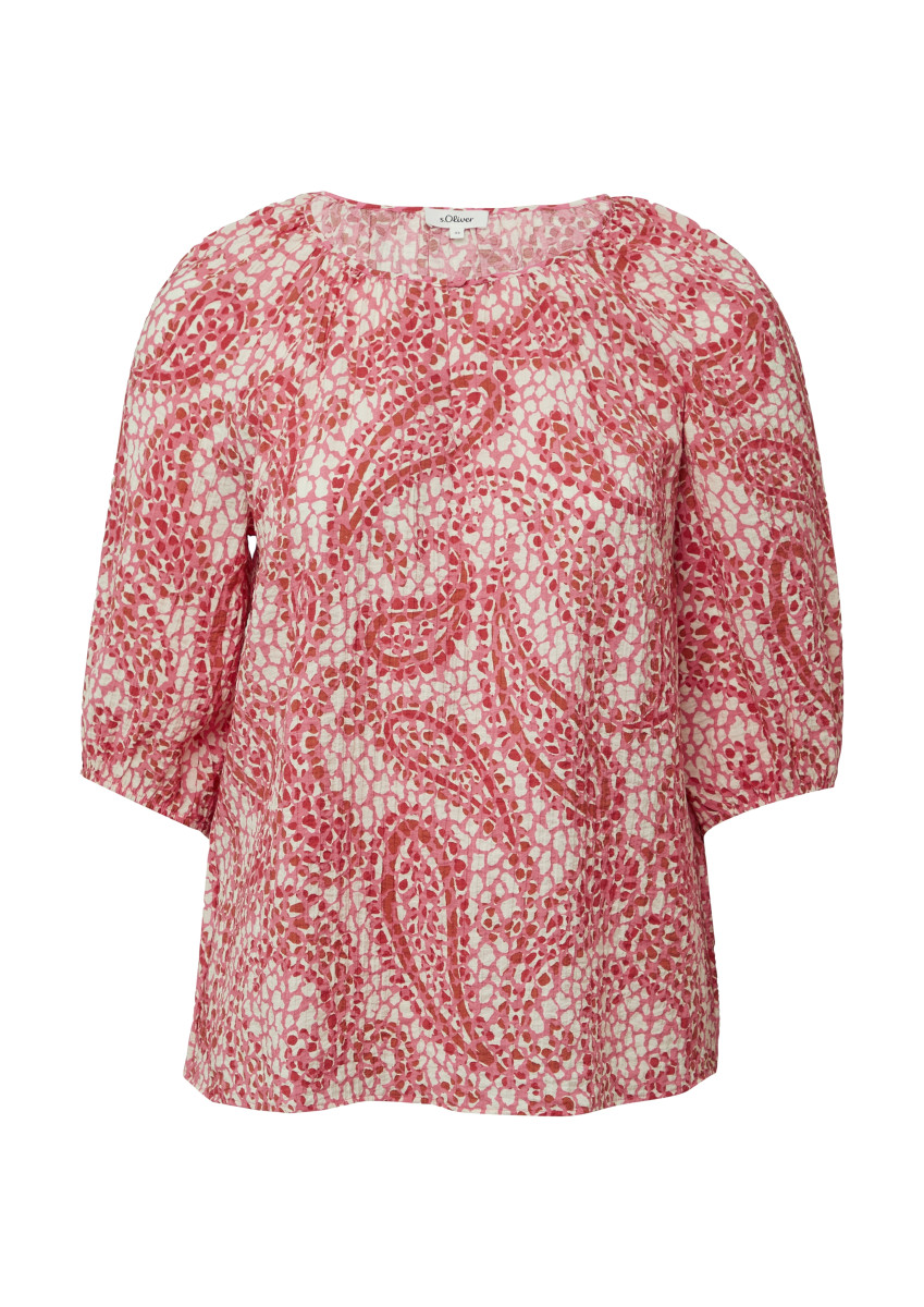 Strukturierte Relaxed-Fit-Bluse