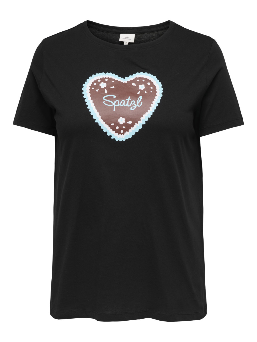Print-Shirt schwarz