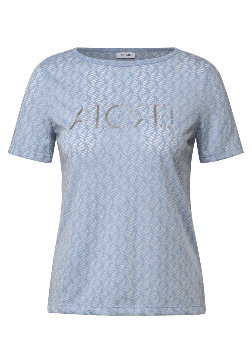 Ausbrenner-Shirt mit Wording