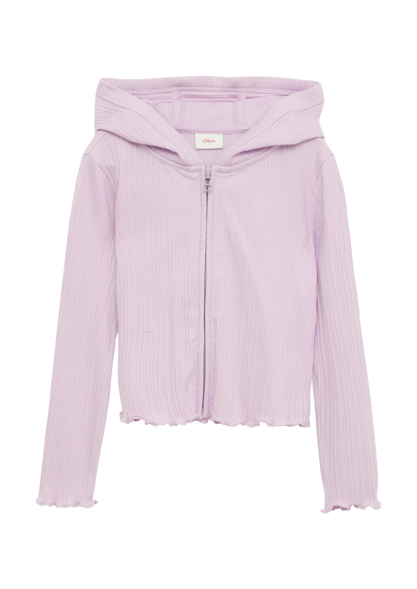 Verkürzte Sweatjacke