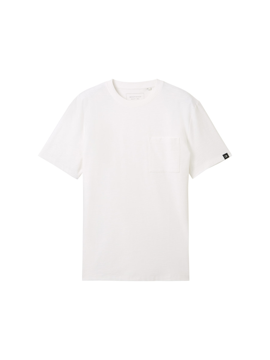 T-Shirt mit Brusttasche weiß