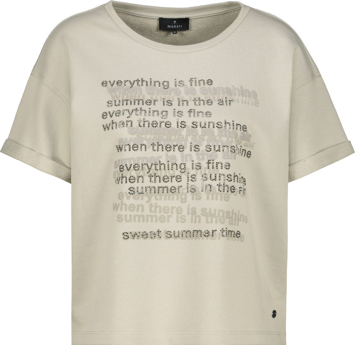 Sweatshirt mit Schriftzug creme