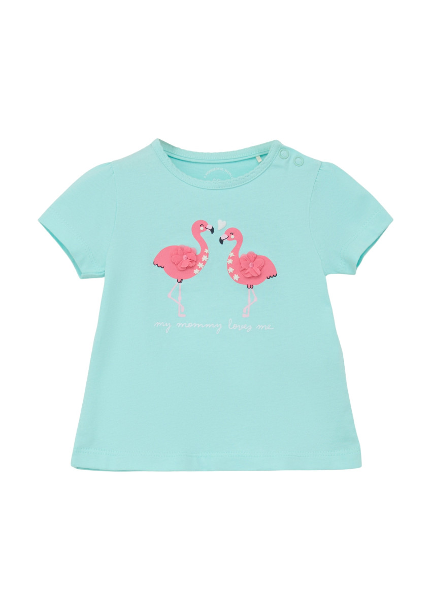 T-Shirt mit Flamingo-Artwork