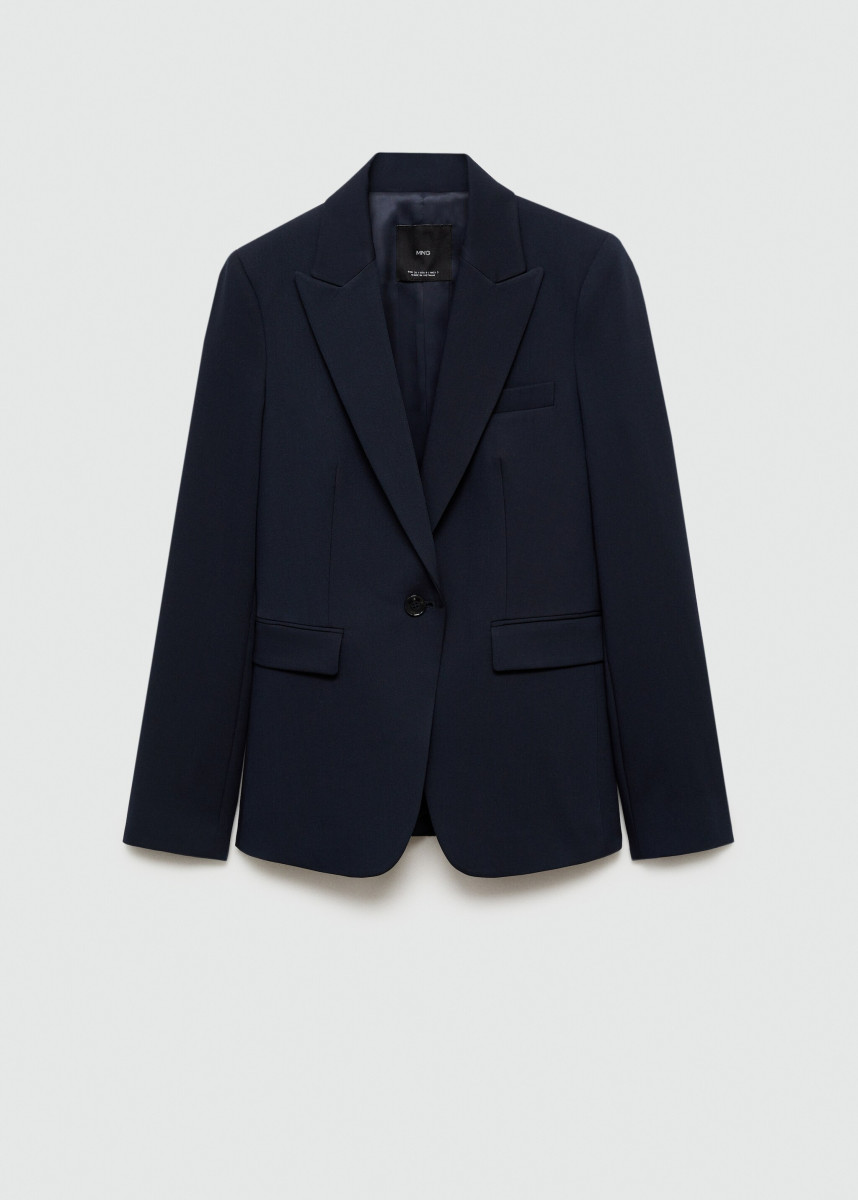 Taillierter Anzug-Blazer dunkelblau