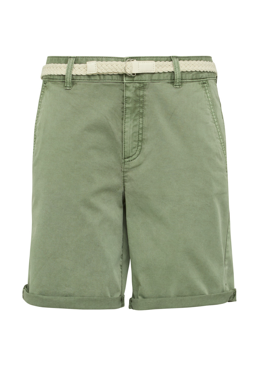 Shorts mit geflochtenem Gürtel
