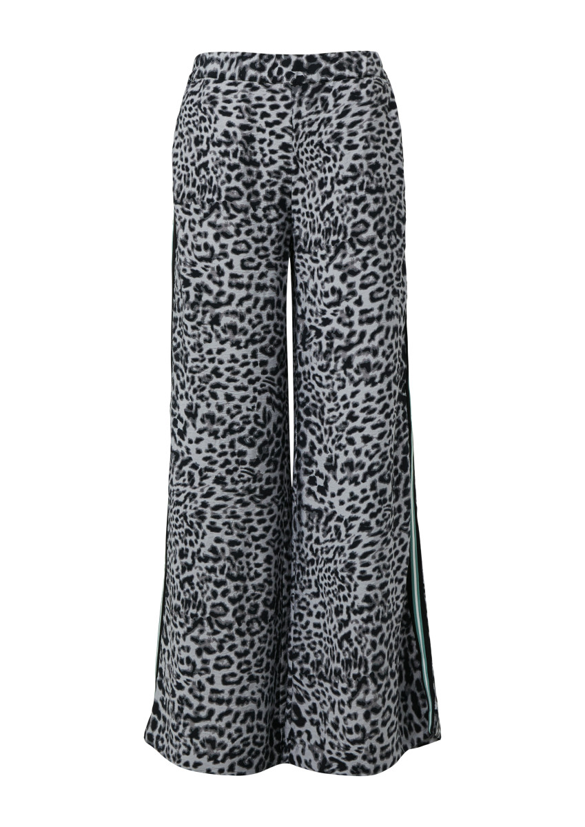 Palazzo-Hose mit Leo-Print