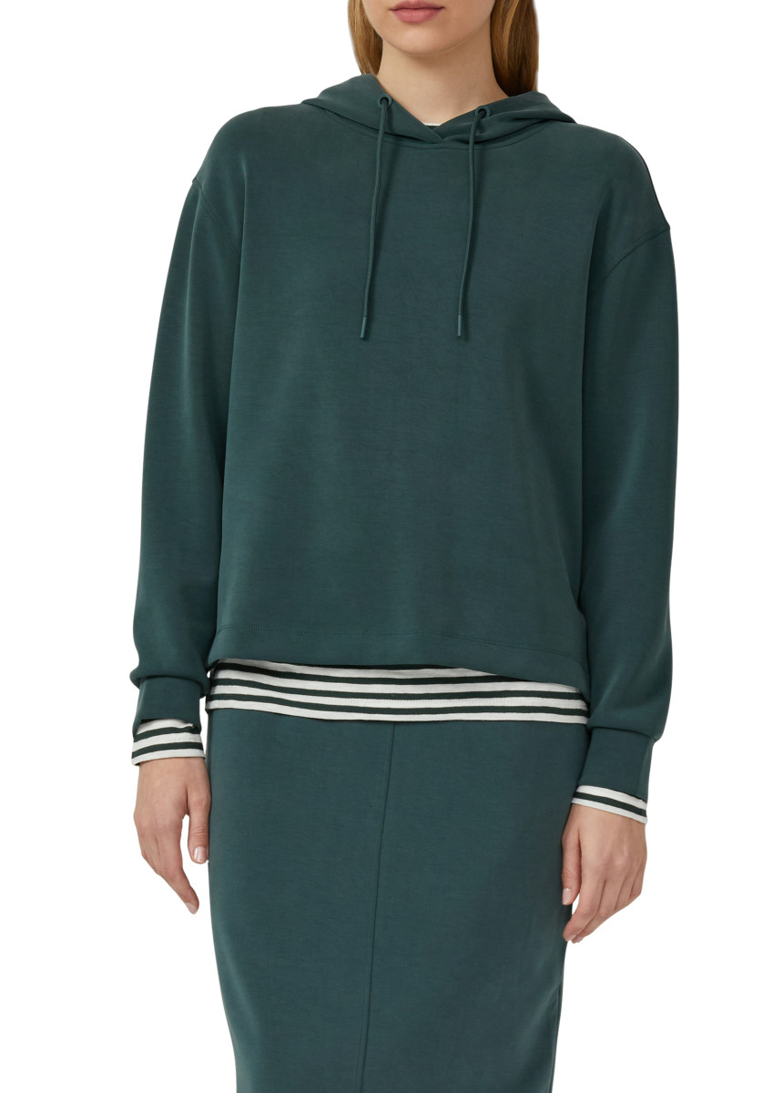 Scuba-Hoodie mit Seitenschlitzen