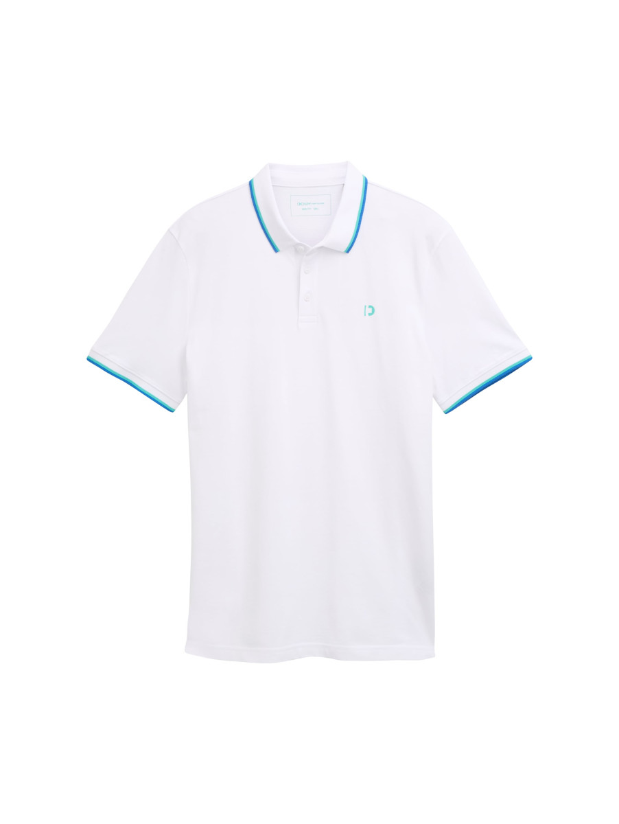 Poloshirt mit Logo-Print weiß