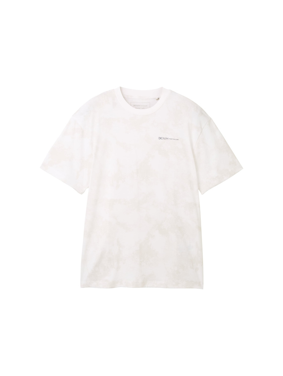 T-Shirt mit Allover Print weiß