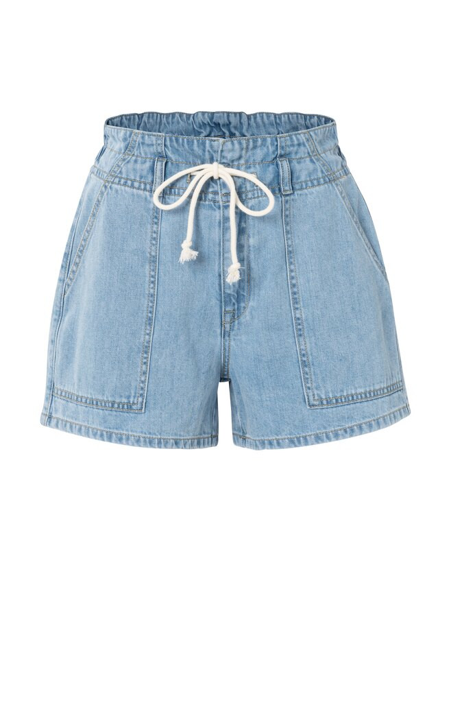 Denim-Shorts mit hohem Bund