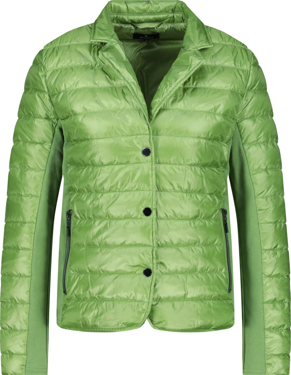 Steppjacke mit Neopren hellgrün