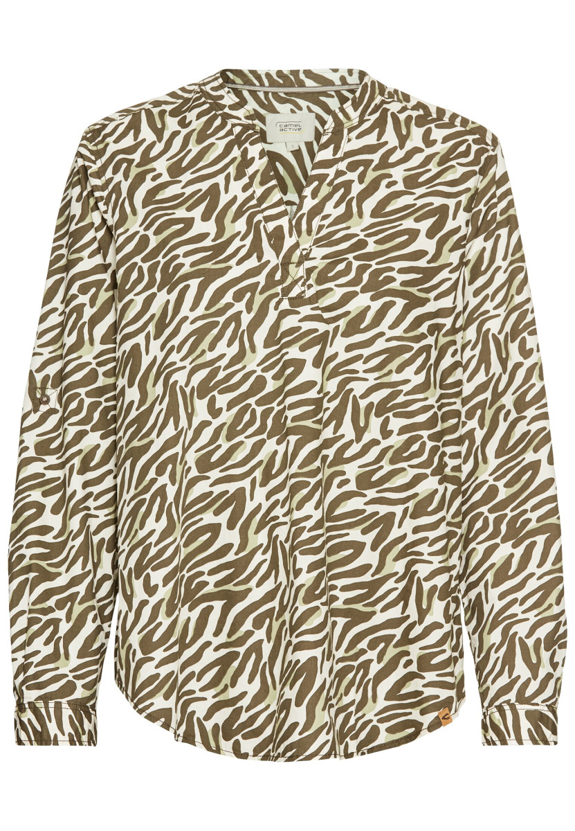 Langarm-Bluse mit Allover-Print