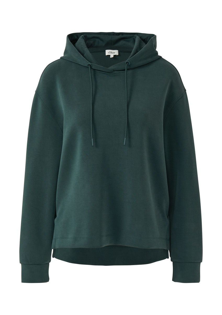 Scuba-Hoodie mit Seitenschlitzen