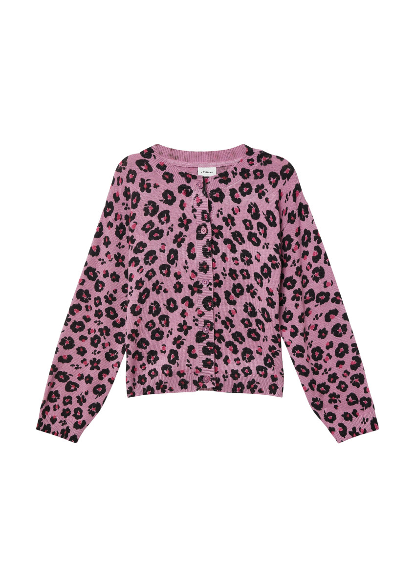 Strickjacke mit All-over-Print