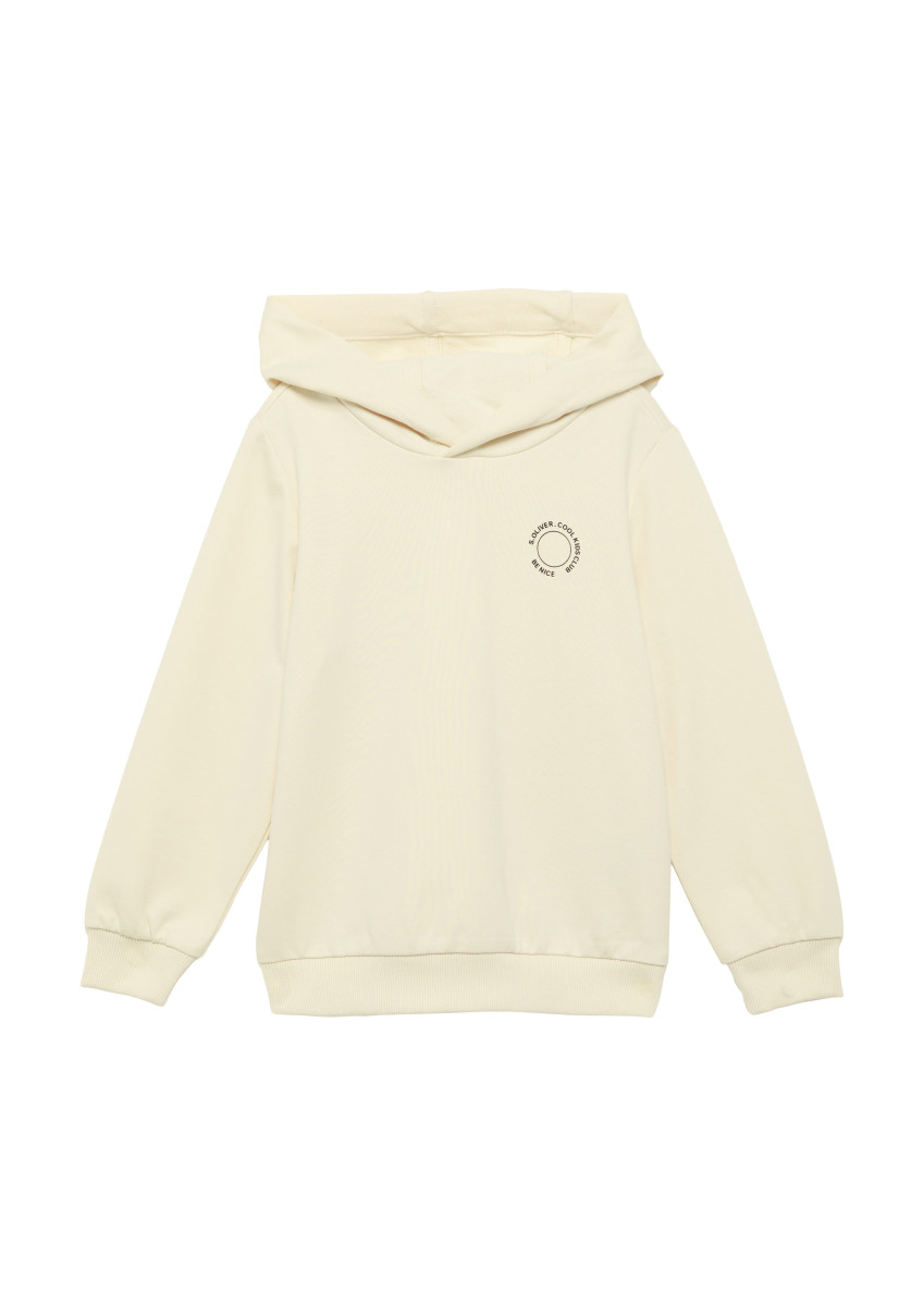 Kapuzen-Sweatshirt beige