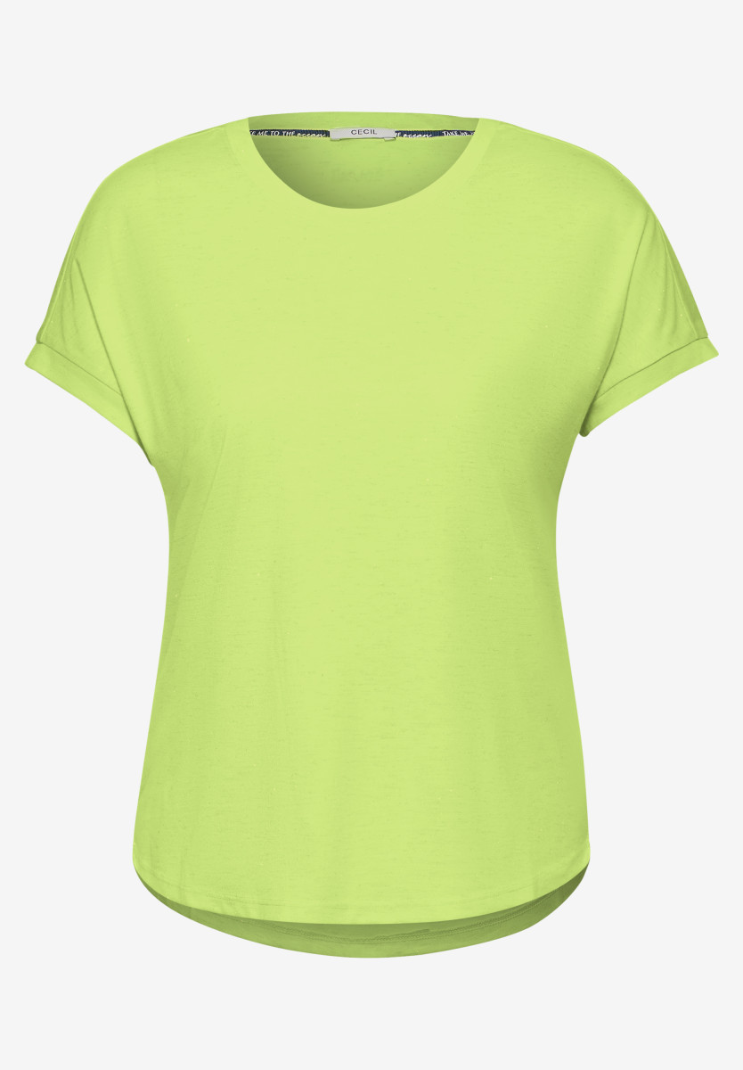 Basic Glitzer T-Shirt Grün