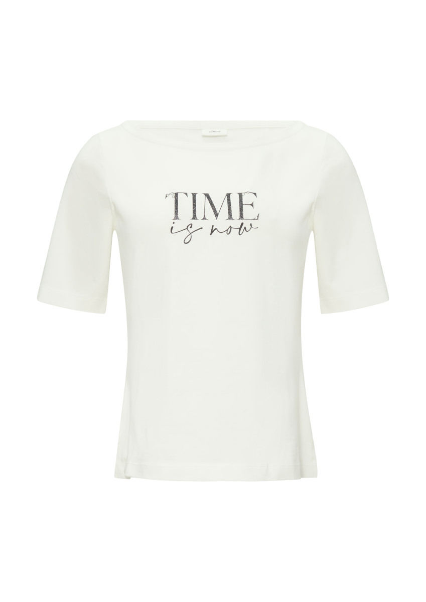 T-Shirt mit Statement Print