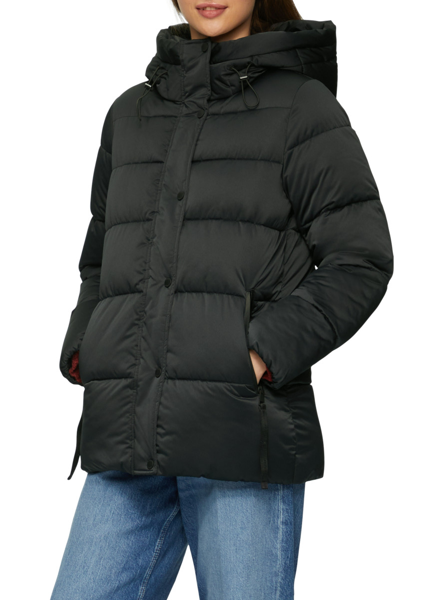 Pufferjacke in Satin-Optik