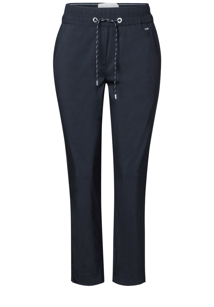 Hose im Casual Fit blau