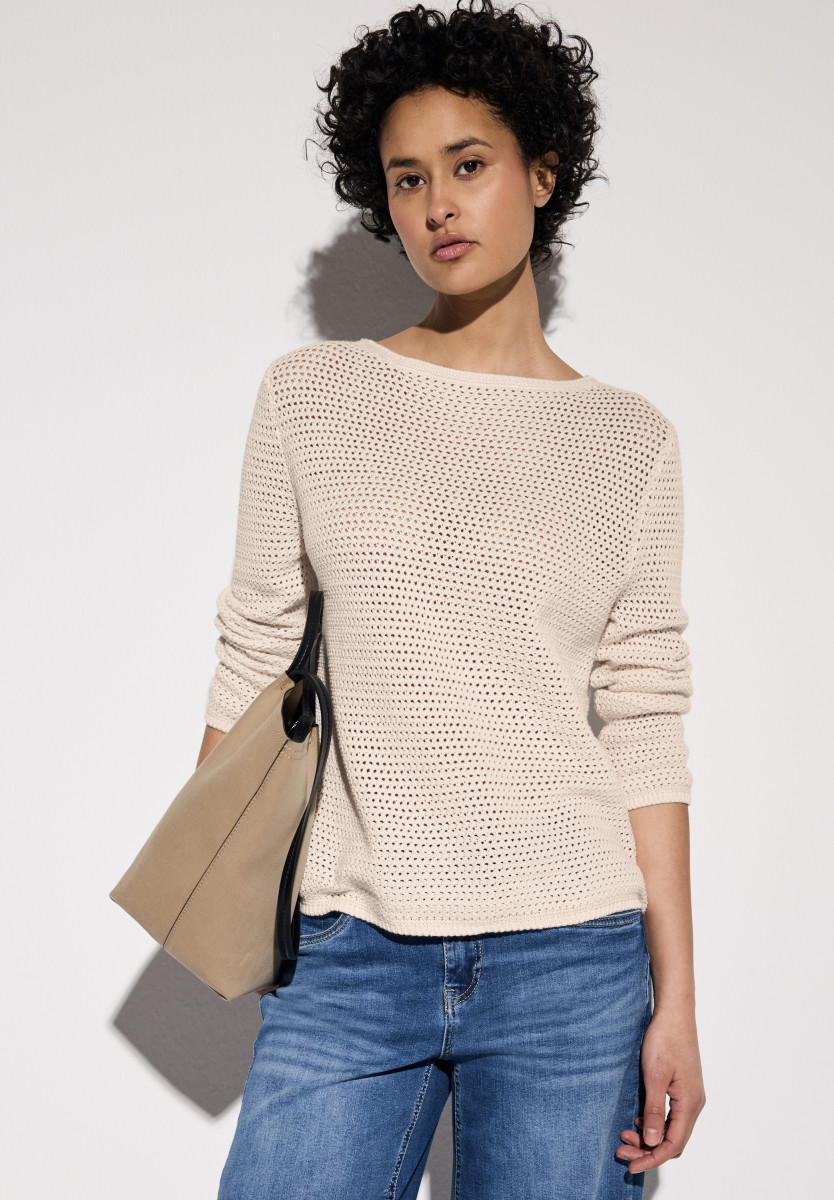 Pullover mit Lochmuster