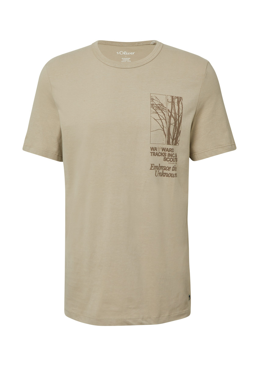Softes Baumwoll-T-Shirt beige