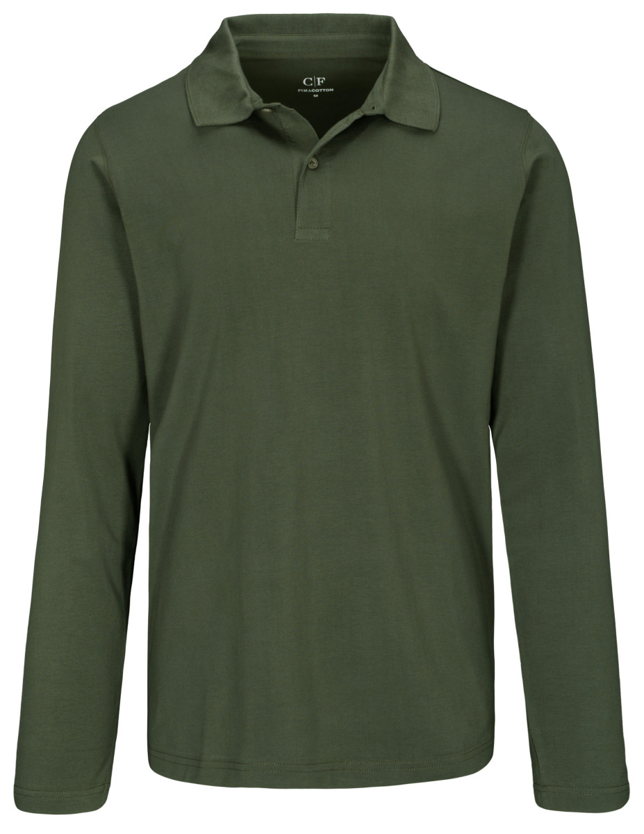 2-Knopf Polo-Shirt Grün