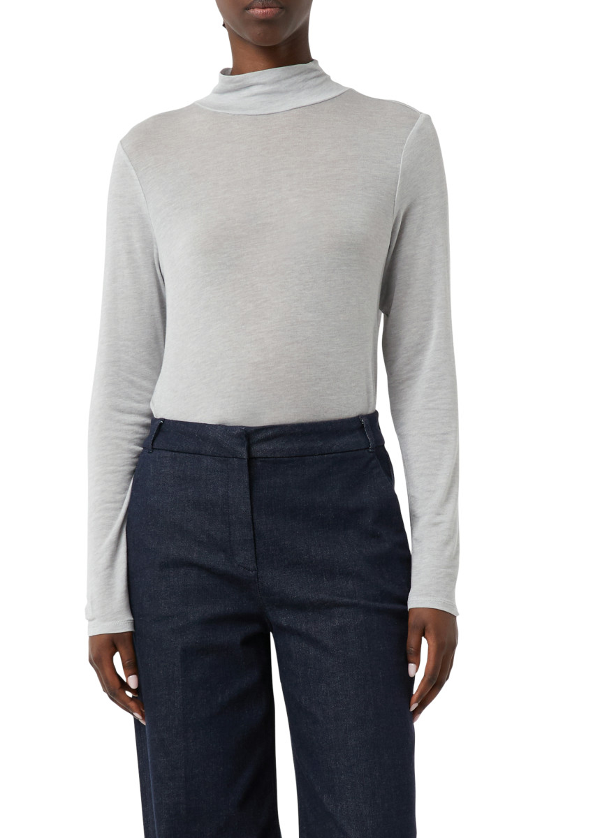 Feines Langarmshirt grau