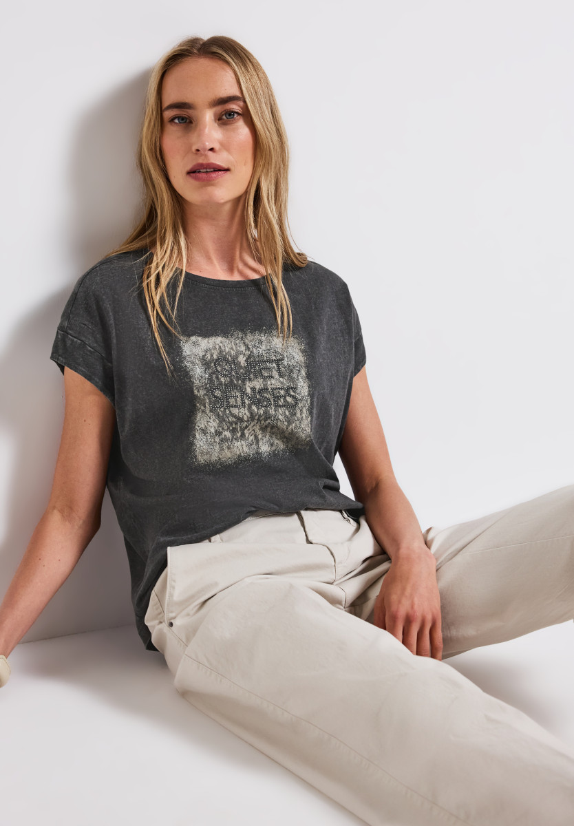 Washed-Look Artwork Shirt