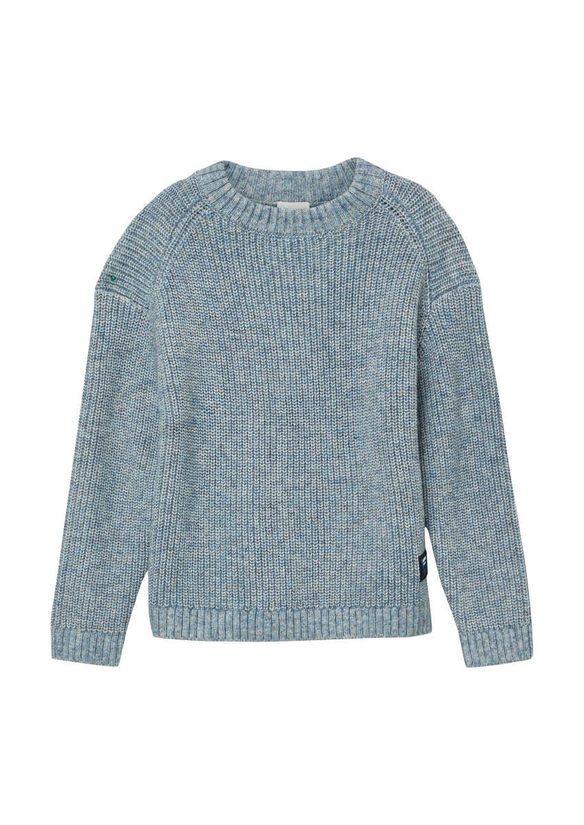Melierter Strickpullover