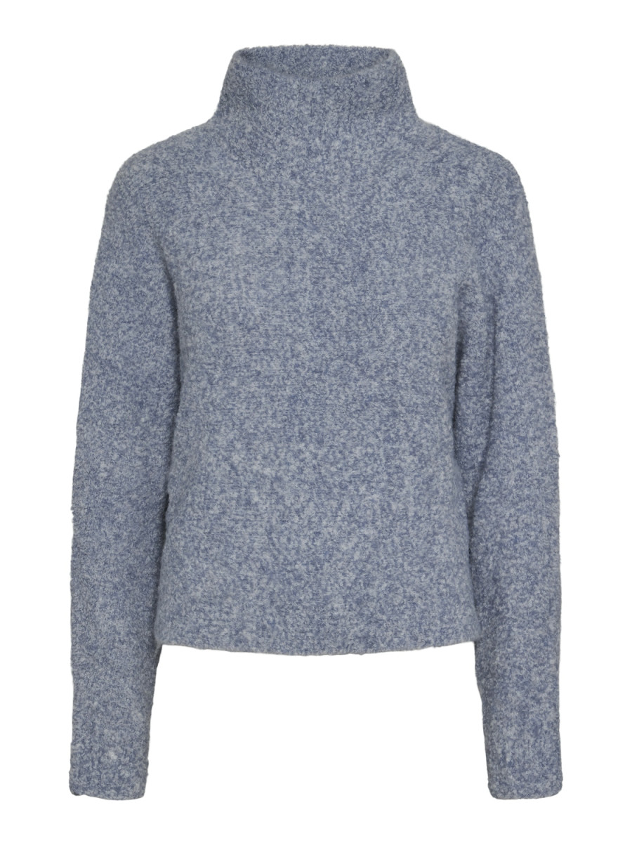 Pullover mit Stehkragen blau