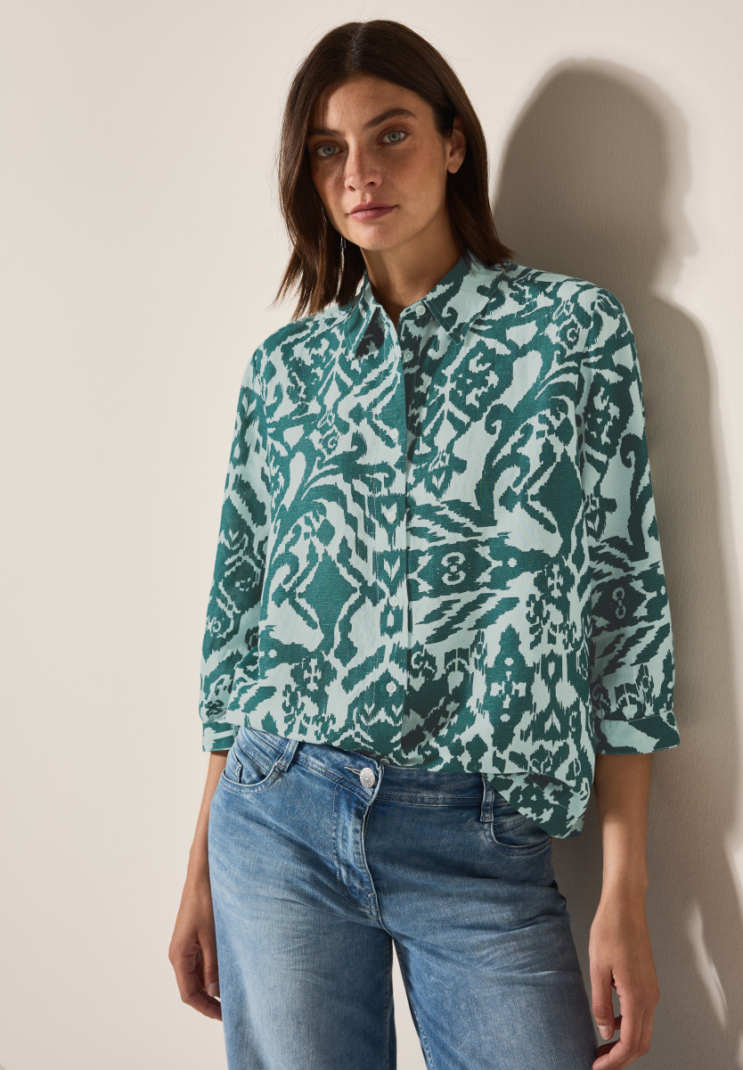 Gemusterte Hemdbluse