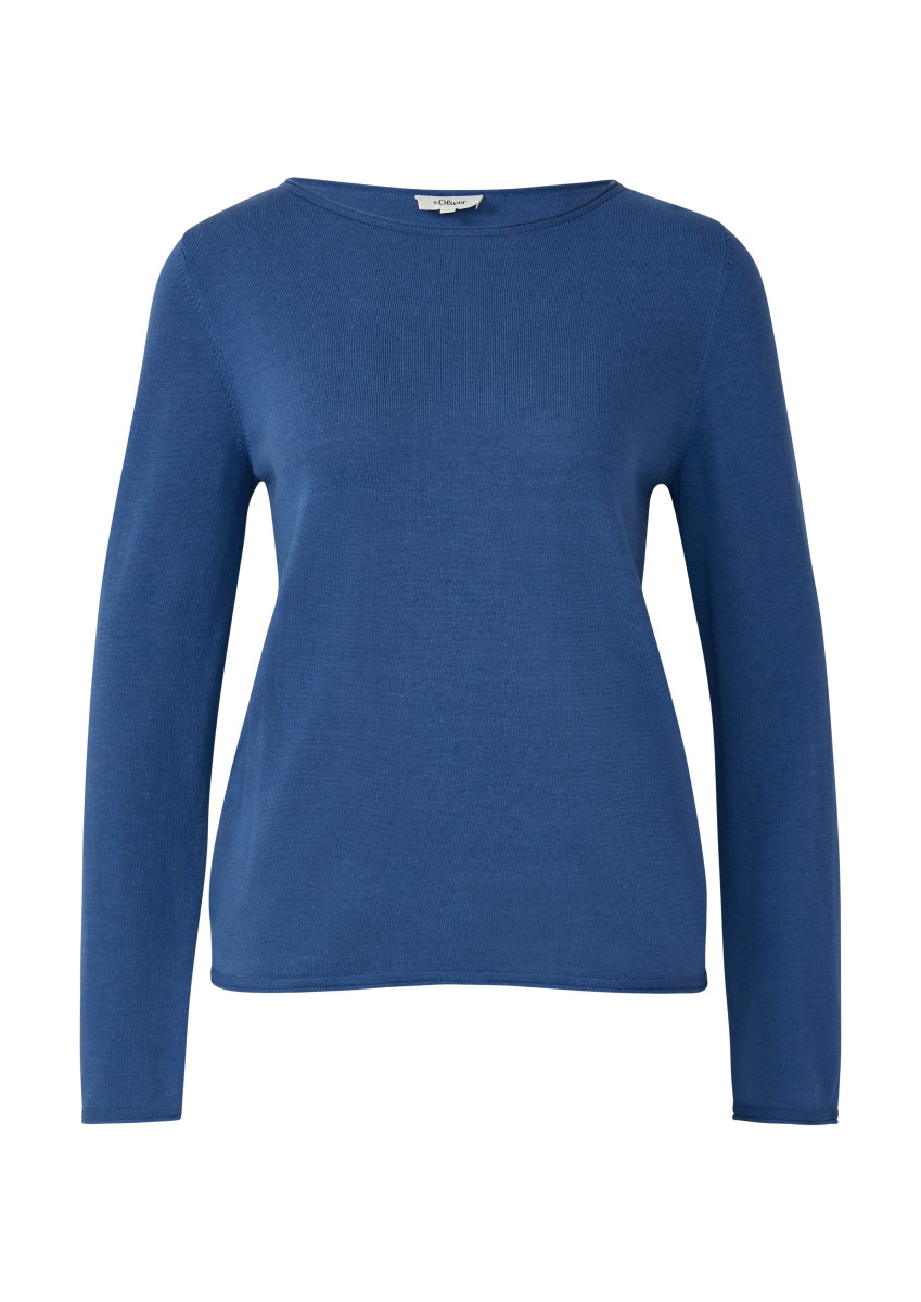 Feinstrickpullover blau