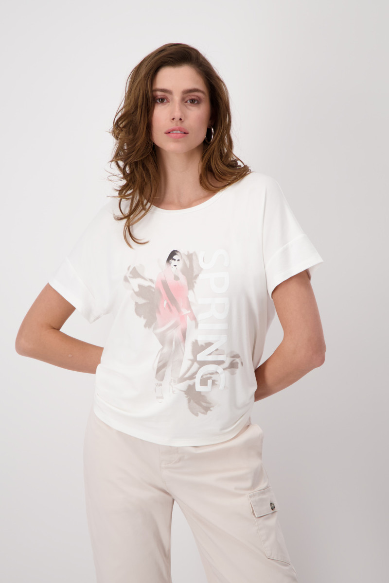T-Shirt mit Frauen Zeichnung