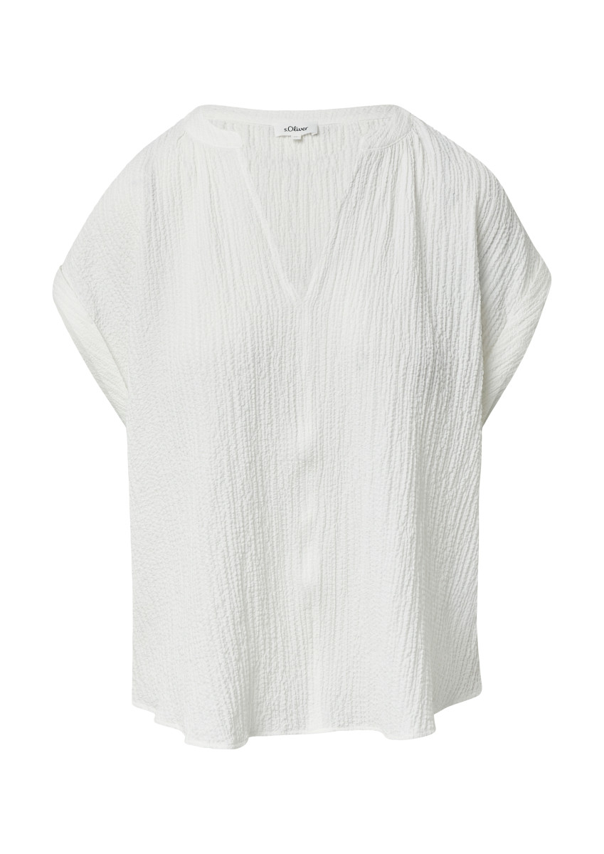 Bluse aus Viskosemix weiß